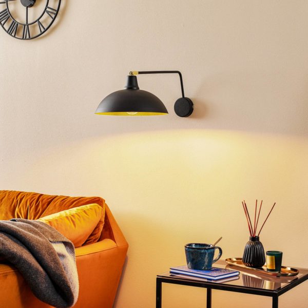 ALDEX Applique 1036 à 1 lampe, noire-dorée ALDEX