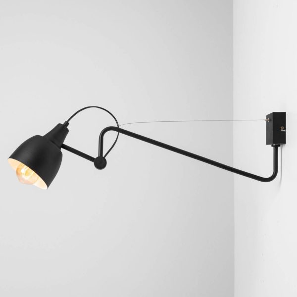 ALDEX Applique 1031 avec flèche, noire ALDEX