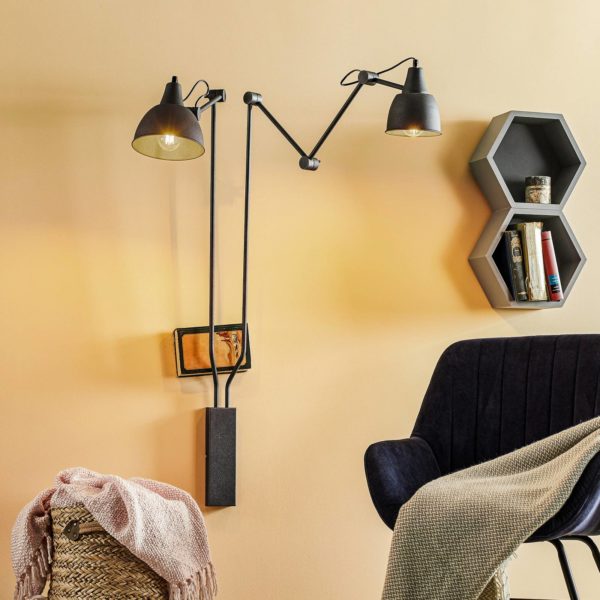 ALDEX Applique 814, réglable, à 2 lampes, graphite ALDEX