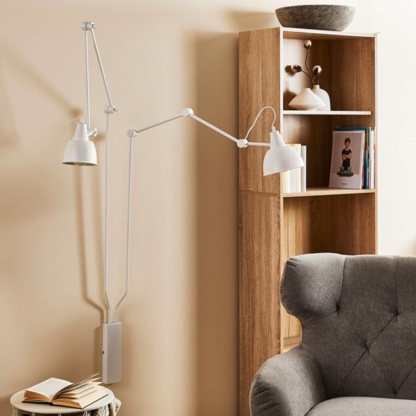ALDEX Applique 814, réglable, à 2 lampes, blanche ALDEX