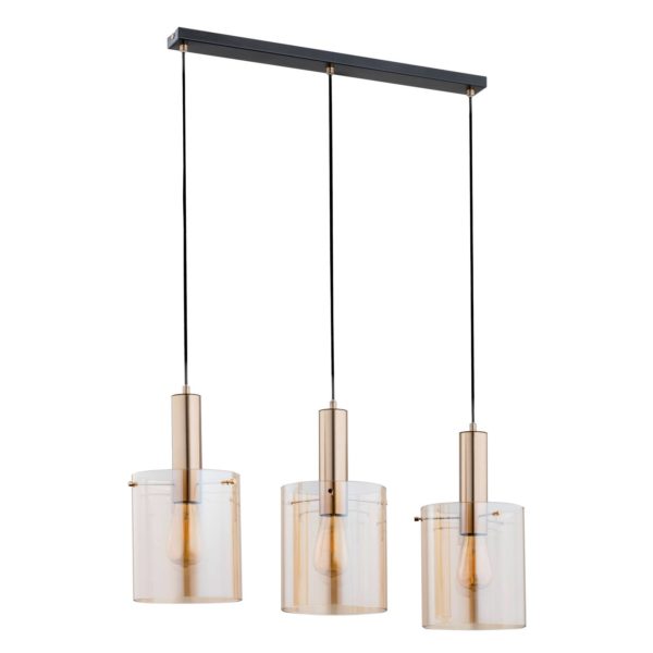 Alfa Suspension Calena, trois lampes, dorée Alfa