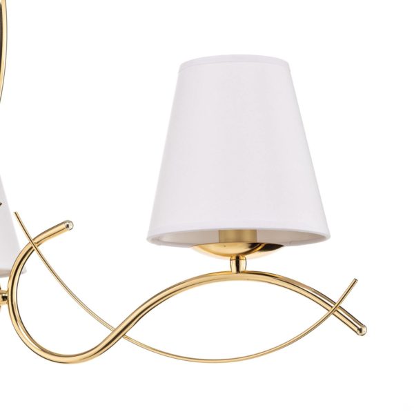 Alfa Lustre Monza à 3 lampes, doré Alfa