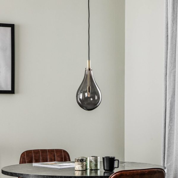 Argon Suspension Oaza, 1 lampe, gris fumée/noire Argon