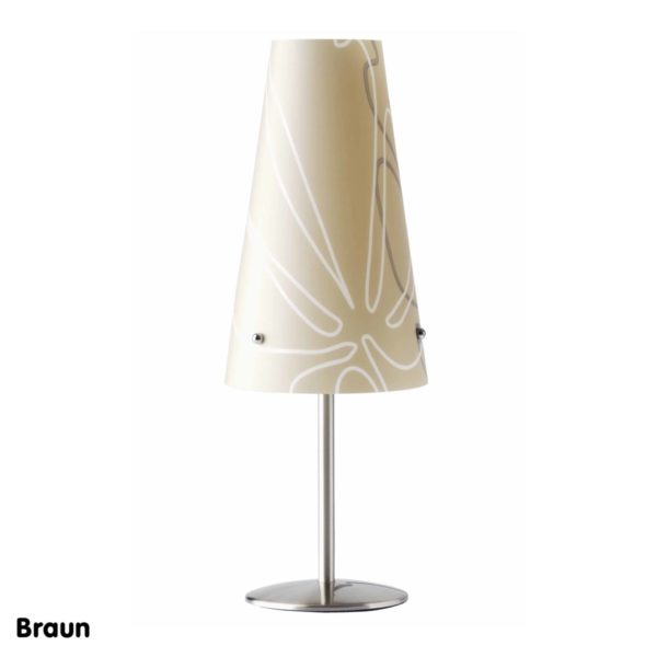 Brilliant Lampe à poser moderne Isi marron Brilliant