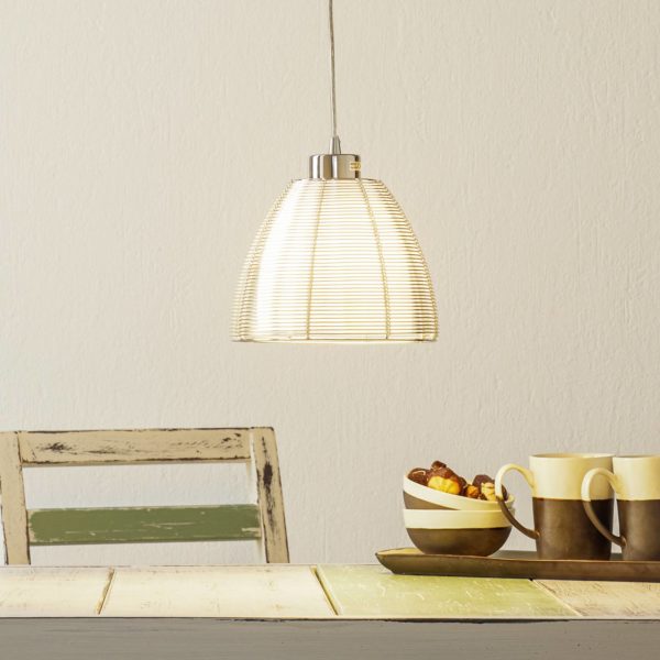 Brilliant Suspension Relax chromée à une lampe Brilliant
