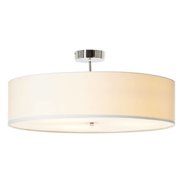 Brilliant Plafonnier textile Andria, 60 cm, blanc Brilliant