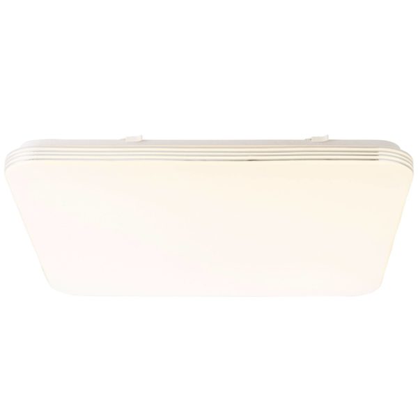 Brilliant Plafonnier LED Ariella en blanc/chromé, 54×54 cm Brilliant