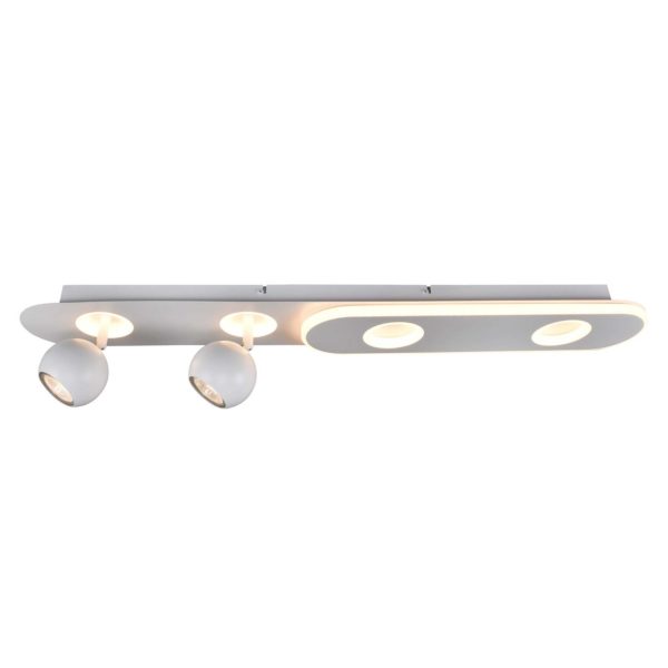 Brilliant Plafonnier LED Irelia à 4 lampes, blanc Brilliant