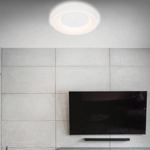Briloner Plafonnier LED Rondo CCT télécommande, blanc Briloner