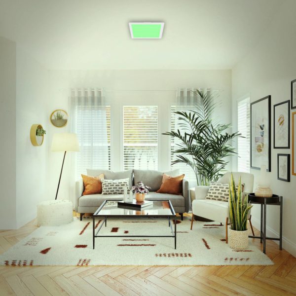 Briloner Panneau LED Colour 45cm x 45cm, télécommande Briloner