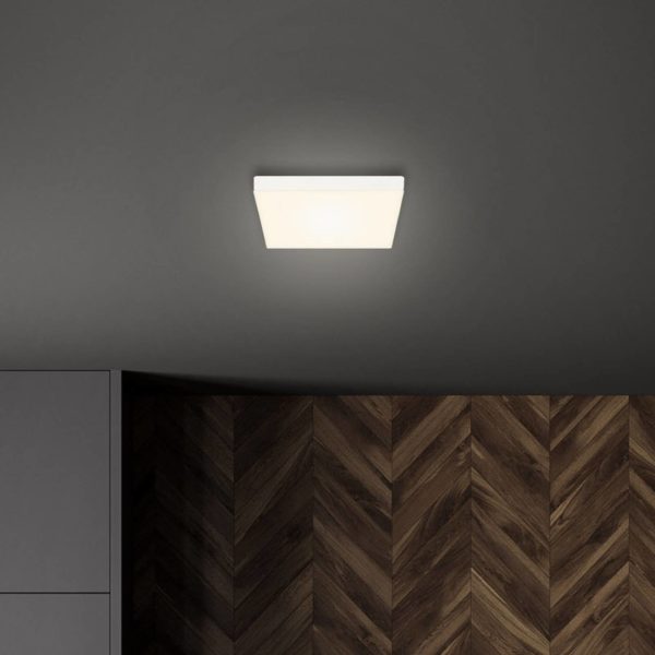 Briloner Plafonnier LED Flame, 21,2 x 21,2 cm, blanc Briloner