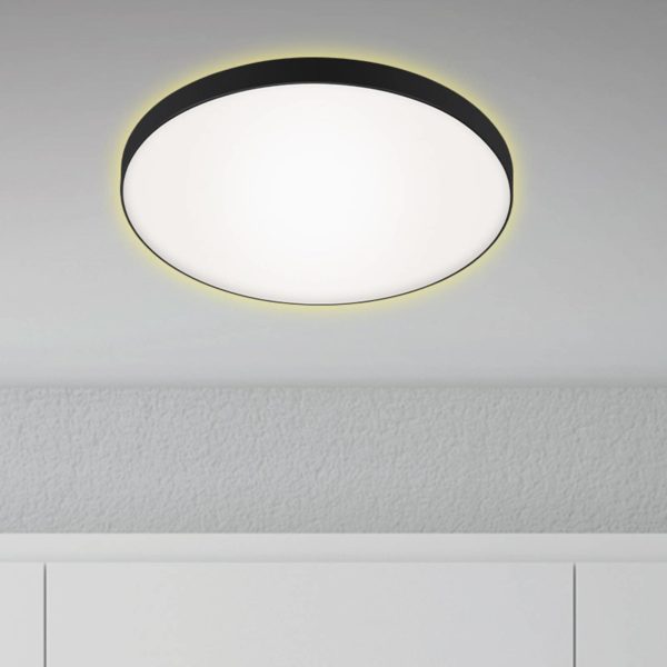 Briloner Plafonnier LED Flet avec Backlight, Ø 35,5 cm Briloner