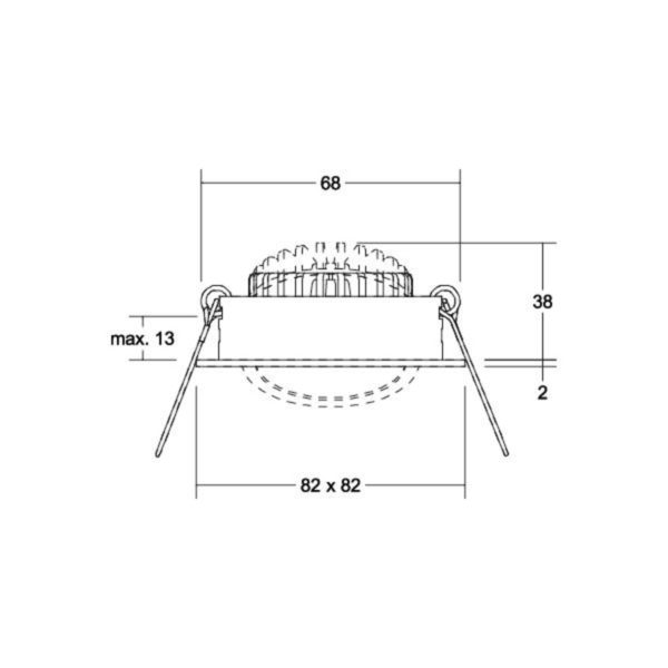 BRUMBERG BB05 spot encastré, nickel mat BRUMBERG