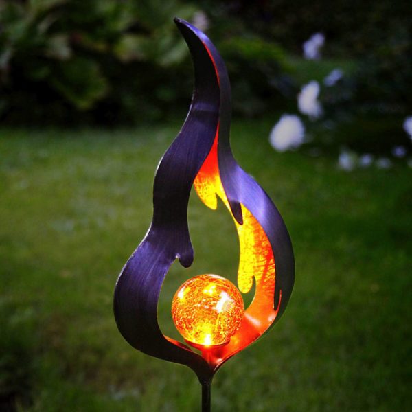 STAR TRADING Lampe solaire piquet Melilla Flamme avec LED STAR TRADING
