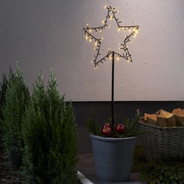 STAR TRADING Étoile décorative LED Spiky pour l’extérieur, pile STAR TRADING