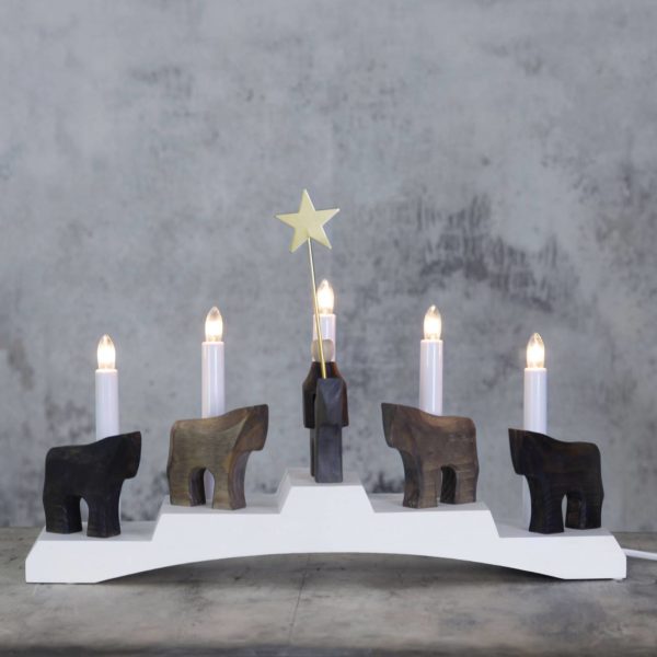 STAR TRADING Chandelier Staffans fålar, brun/blanc STAR TRADING