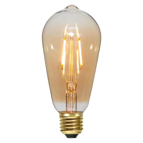 STAR TRADING Ampoule LED à filament E27 0,75W 2000K verre ambré STAR TRADING