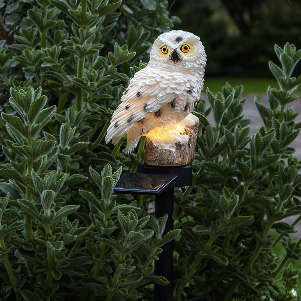 STAR TRADING Lampe solaire LED Owl avec piquet STAR TRADING