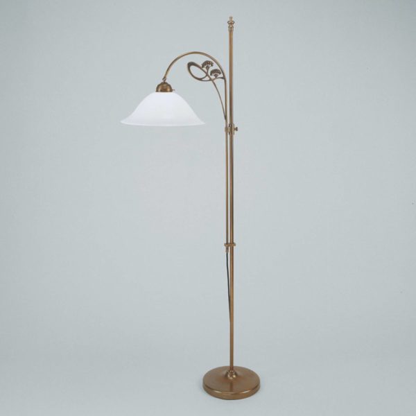 Berliner Messinglampen Lampe sur pied Ilka, laiton berlinois Berliner Messinglampen