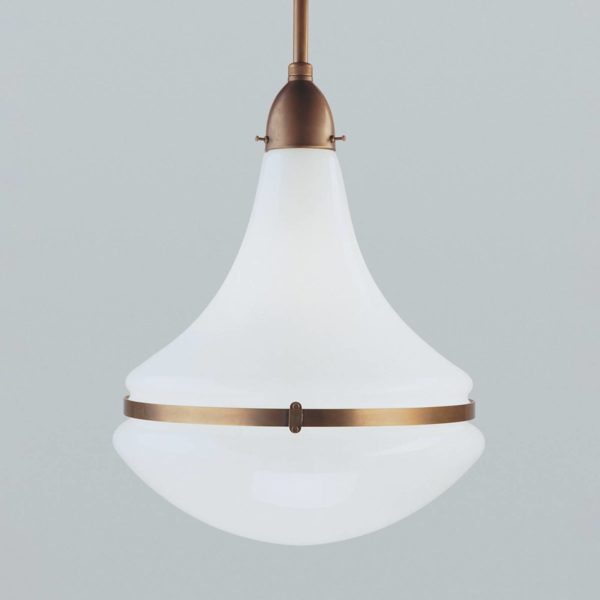 Berliner Messinglampen Suspension Frida en laiton, Ø 34 cm Berliner Messinglampen