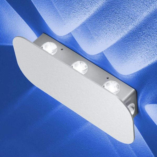 HELL Applique Prince, à 8 lampes, aluminium anodisé HELL