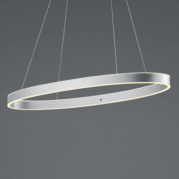 HELL Suspension LED Delta, ronde, aluminium mat HELL