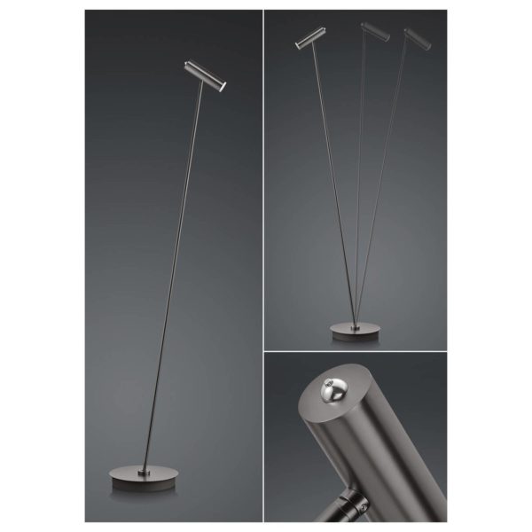 HELL Lampadaire LED Tom, dimmable, bronze HELL