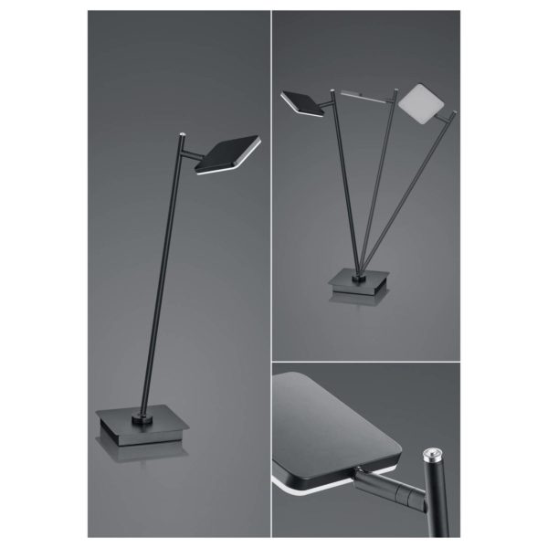 HELL Lampe de table LED Tim, CCT, noire HELL