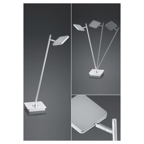 HELL Lampe de table LED Tim, CCT, gris clair HELL
