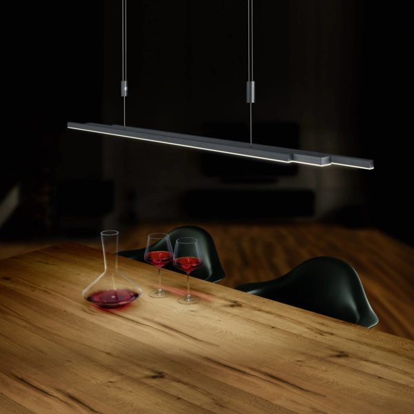 BANKAMP L-lightLINE LED ZigBee down anthracite BANKAMP