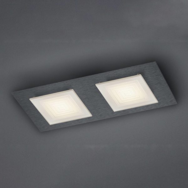 BANKAMP Ino plafonnier LED 2 lampes anthracite BANKAMP