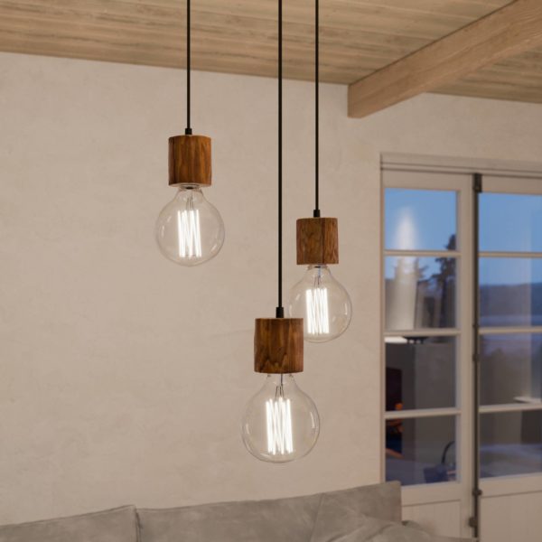 Envostar Terra Suspension pin clair 3 lampes Rondell Envostar