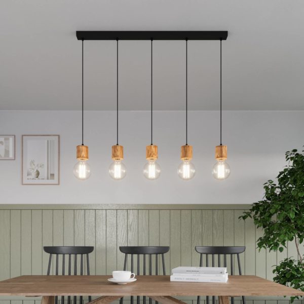 Envostar Terra suspension, pin clair, 5 lampes Envostar
