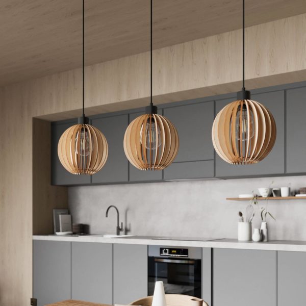 Envostar Clay suspension contreplaqué de bouleau 3 lampes Envostar