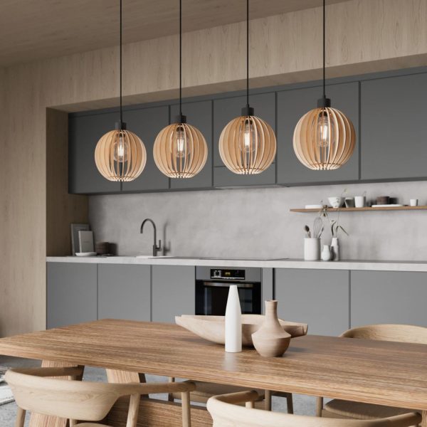 Envostar Clay suspension, contreplaqué de bouleau, 4 lampes Envostar