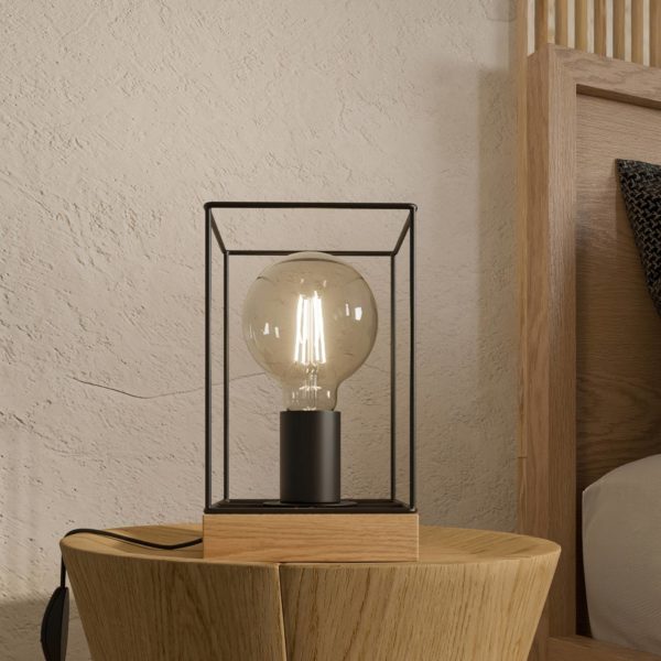 Envostar Gretter lampe à poser, métal/chêne Envostar