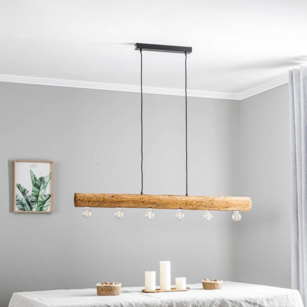 Envostar Beam suspension 6 lampes, pin clair Envostar