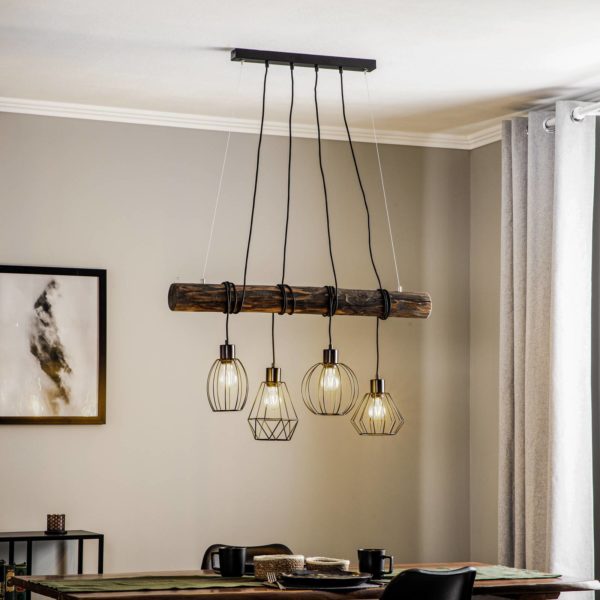 Envostar Various suspension, 4 lampes, pin foncé Envostar