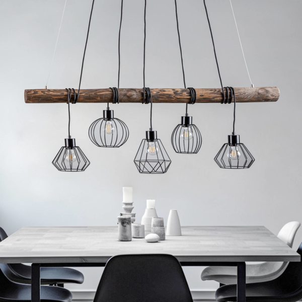 Envostar Various suspension, 5 lampes, pin foncé Envostar