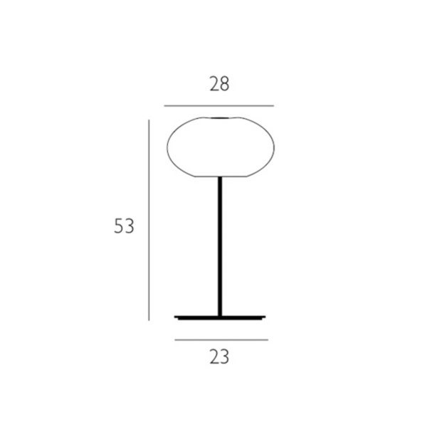 Casablanca Aih lampe de table 28 cm blanc brillant Casablanca