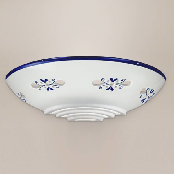 Cremasco Applique d’extérieur Bassano céramique, bleu Cremasco