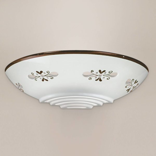 Cremasco Applique d’extérieur Bassano céramique, brun Cremasco