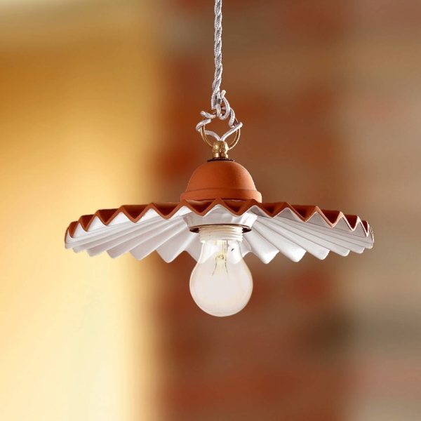 Ceramiche Suspension ARGILLA aspect rustique 28 cm Ceramiche