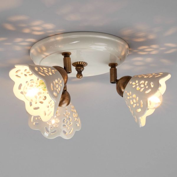 Ceramiche Plafonnier séduisant PORTICO à 3 lampes Ceramiche