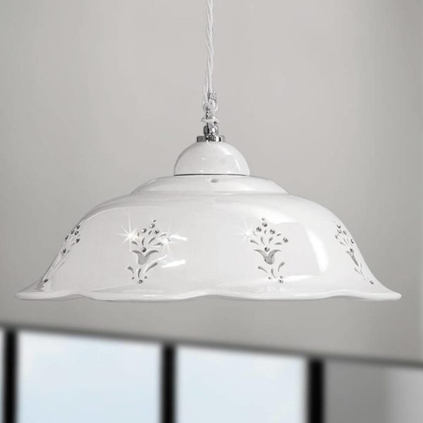 Ceramiche Suspension Guiliano, abat-jour céramique, 36,5 cm Ceramiche