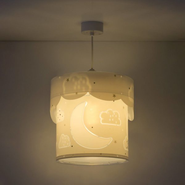 Dalber Suspension enfant Moon, 1 lampe, grise Dalber