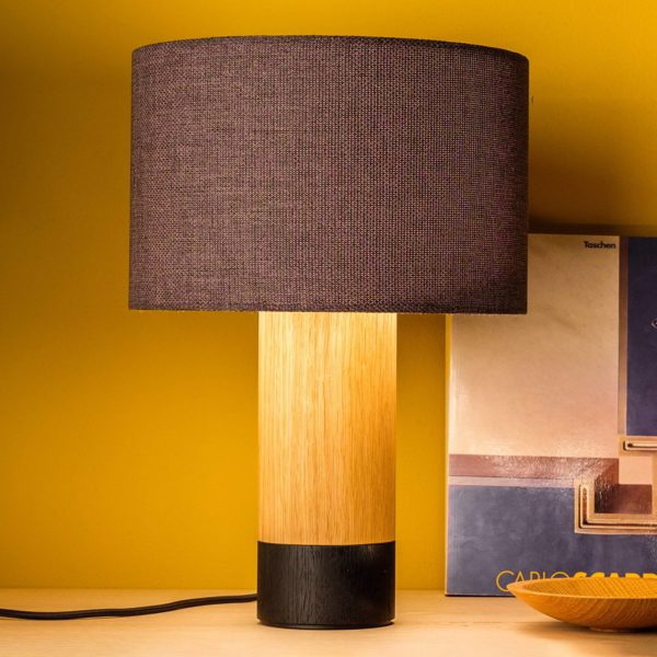 Domus Lampe à poser Klippa noir Trooper graphite 41 cm Domus