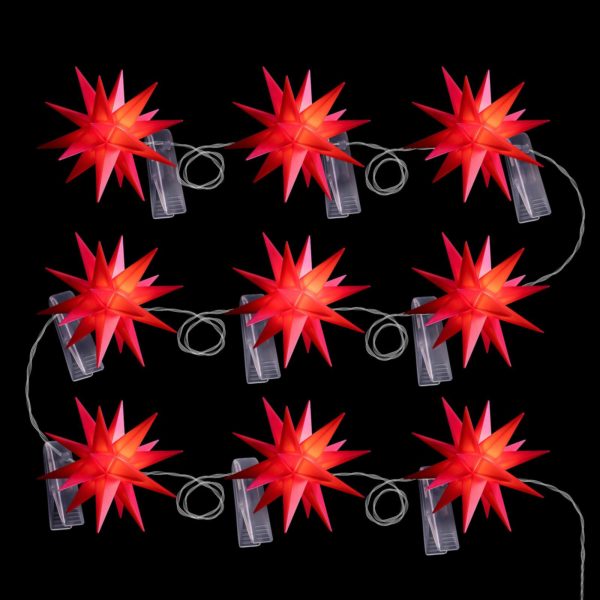 STERNTALER Guirlande LED étoiles bébé 9 lampes rouge Sterntaler