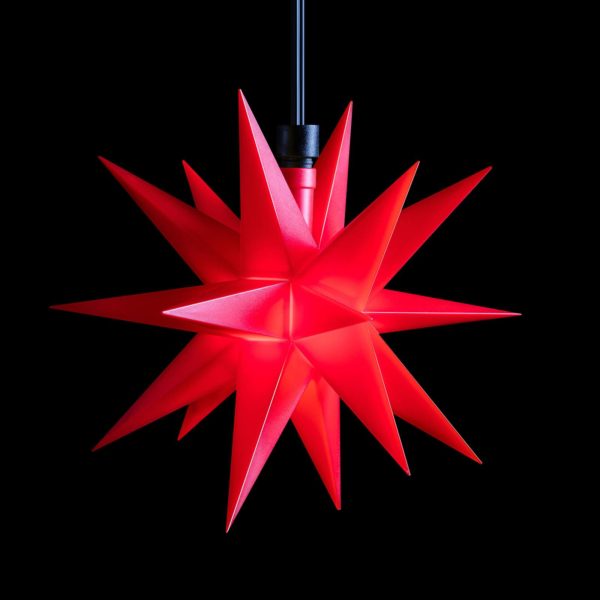 STERNTALER Étoile LED, extérieur, 18 bras Ø 12 cm pile, rouge Sterntaler