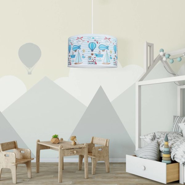 Duolla Suspension Columb, bleue avec des motifs Duolla